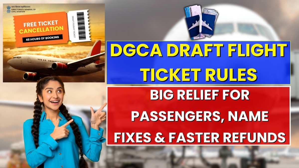 DGCA Draft Flight Ticket Rules 2025: Big Relief for Passengers, Name Fixes & Faster Refunds